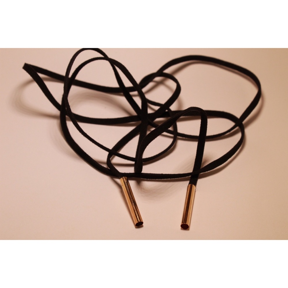 Black and Gold Up Tie Up Choker
